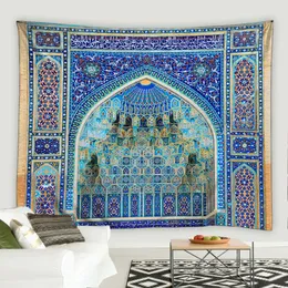 Orientalische Dekoration, islamischer Wandteppich, Vintage-Architektur-Wandbehang, marokkanische Dekoration für Zuhause, böhmische Wohndekoration 240113