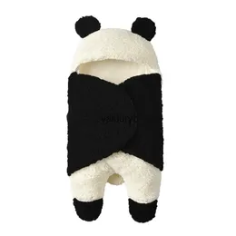 Filtar Swaddling Baby Sleeping Bag Ultra-Soft Fluffy Fleece Nyfödd som tar emot filt Infant Spädbarn Girls Clothes Sleep Panda Nursery Wrap SwaddleVaiduryb