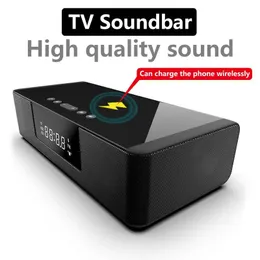 Soundbar 20W Alto-falantes Bluetooth sem fio de alta potência para computador TV Coluna Soundbar Subwoofer Home theater Centro de música acústica Rádio FM