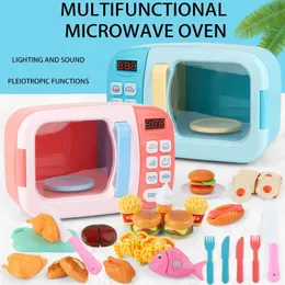 Children Kitchen Toys Symulacja piekarnika mikrofalowe zabawki edukacyjne mini kuchenne jedzenie udawaj odgrywanie roli trawienia na gole zabawki 240112