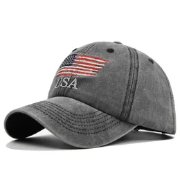 Snapbacks Summer Casual Usa Flag Snapback Washed Embroidery Designer Cotton Hats Baseball Cap Uni Adts Sun Hat Sxa7 Drop Delivery Spor Otkjr
