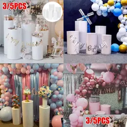 Party Decoration White Gold Pink Round Display Plinth Wedding Pedestal Cylinder Flower Stand For Supply Drop Delivery Dhwgb