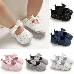 New First Walkers Toddler Girl Crib Shoes Newborn Baby Girls Boys Bowknot Soft Sole Dot Print Casual Shoes Baby Shoes Girls Infant Shoes