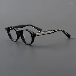 Montature per occhiali da sole Montature per occhiali da vista classiche rotonde di design giapponese fatte a mano Montature per occhiali da vista da donna alla moda di alta qualità