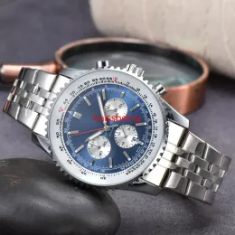 2024 Luxuriöse Herren-Armbanduhr aus Lederlegierung mit massivem Stahlband, sechs Nadeln, Multifunktionsuhr, Quarzuhr mit Kalenderfunktion, Business-Freizeit