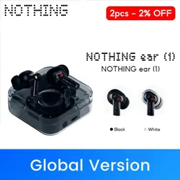 Fones de ouvido na versão global de estoque Nothing Ear (1) 1 TWS True Wireless Phones Phones 3mic Active Ruído Cancelamento de fones de ouvido ANC 11,6mm Driver