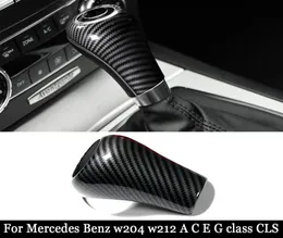 For MercedesBenz w204 w212 Carbon Fiber Interior Gear Shift Cover car stickers and decals styling For A C E G class CLS accessori5045231