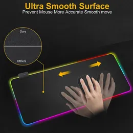 Коврик для мыши RGB с игровой поверхностью Xxl, настольный ковер, поверхность клавиатуры, большая подсветка 240113