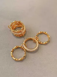 2024 Pierścienie spinelli Podobne projektant Nowy w luksusowej drobnej biżuterii srebrny pierścień stosu x hoorsenbuhs 18KT żółte złoto mikrodame skling ring Stack