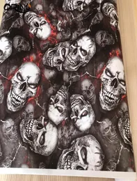 PVC Graffiti Adhesive Skull Sticker Decal Camouflage Skull Sticker Bomb Vinyl Film Car Motorcycle Roof Hood Film Wrap Foil with Ai6962811