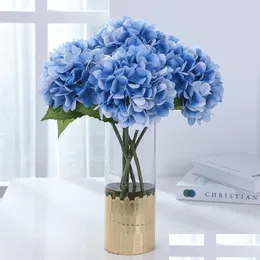 Dekorative Blumen Kränze Dekorative Blumen Künstliche Grünpflanzen Weiß Rosa Blau Hortensie Falsche Blüte Maiglöckchen Con Dhvl1