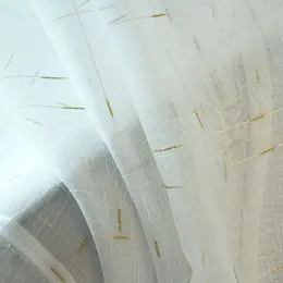 Modern Keten Tül Perde Pencere Tarama Salonu Oturma Odası için Drapes Altın Ekose Sefer Vuar Perdeleri Mutfak Kör Ev Dekoru 240113