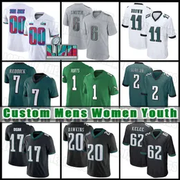 1 Jalen Hurts 6 Devonta Smith Football Jersey Philadelphia''agles'a.j。ブラウンジェイソンケルスブランドングラハムハーソンレディックダリウススレイジュニアレーンジョンソンダンアンドレスウィフトマリオタ