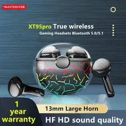 Earphones Headphone TWS 5.1 Bluetooth Wireless Earphones Crackle Light Space Capsule Waterproof Touch Control Earbuds For iPhone Xiaomi