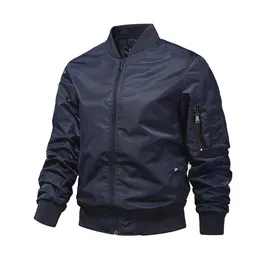 Military Jackets Men Solid Color Bomber Jacket Spring Autumn in Outerwear Baseball Jackets Outdoor Clothing Male 240112