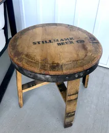 Whiskey, Wine Barrel End Table
