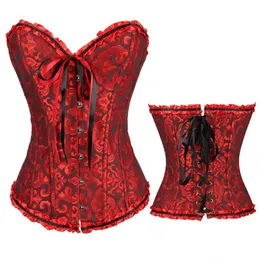 Sexy emagrecimento espartilhos cintura trainer corpo shaper fajas gótico espartilho rendas até desossado corselete shapewear roupas femininas plus size 240113