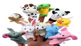 10pcsset cartoon animal appet puppet baby plush toys for children tives family family dolls Kids Finger Toy7380477