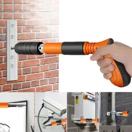 Carpintaria e decoração pistola de pregos ar integrado casa diy instalação fixador parede rebite arma ferramentas manuais 240112