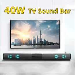 Soundbar 40W TV 사운드 바 서브 우퍼 TWS 서라운드 사운드 무선 사운드 박스 블루투스 스피커 FM 라디오 홈 시어터 스피커 컴퓨터