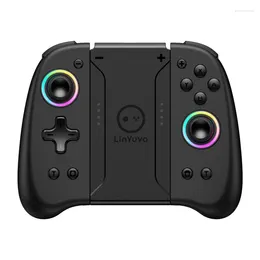 Game Controllers LinYuvo KS31 Joypad Controller Auto-Fire Wake-up With Somatosensory Six-axis Turbo Compatible For Switch OLED Joystic