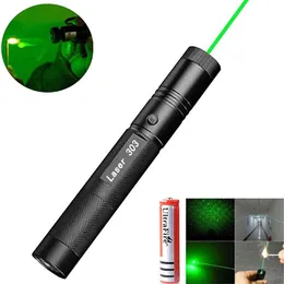 Zeiger, leistungsstarker grüner Laserpointer, grüner Punkt, 532 nm, Laserpointer, verstellbarer Fokus, Lazer-Taschenlampe, Zubehör für Jagdwaffen