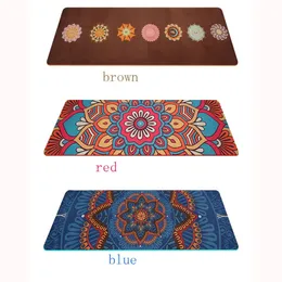 55 MM Lotus Pattern Suede TPE Yoga Mat Pad Nonslip Slimming Exercise Fitness Gymnastics Body Building Esterilla Pilates 240113