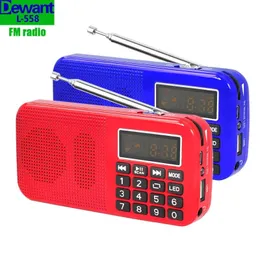 Radyo L558 Taşınabilir Mini Dijital Otomatik Tarama FM MP3 MÜZİK ÇALIŞI İLE 2400MAH 18650 Şarj Altı Pil