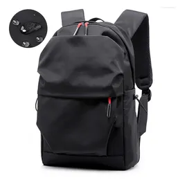 Sacs de rangement Multifonction Sac à dos étanche Hommes Luxe Étudiant School Notebook Sacs à dos Casual Plissé 15,6 pouces Sac d'ordinateur portable pour