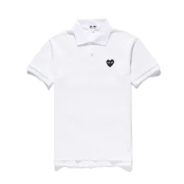 Designer Tee Com des Garcons Spela White Black Heart Polo Shirt Small Brand New With Tags Unisex Japan Best Quality Euro Size