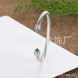 Designer David Yuman Jewelry Bracelet Dy Rotating Bracelet Popular Woven Twisted Thread Open Style 5mm David