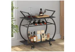 Bar sepeti şarap arabası ile şarap rafı ile modern bar arabası içecek içecek rolling mutfak servis arabası ev yemek odası için depolama arabası