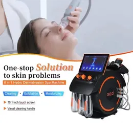 6 Mikrodermabrazyon Yüz Makinesi Yüz Temizleme Cihazı Cilt Gençleştirme Derin Temizleme Siyah nokta çıkarma H2O2 Hidrafacial Cihaz