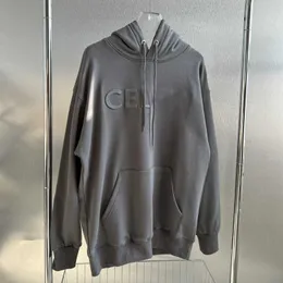 Prawidłowa wersja Qingdao Fashion Autumn CEL Expossed Steel Print Sweter z kapturem zarówno dla mężczyzn, jak i kobiet