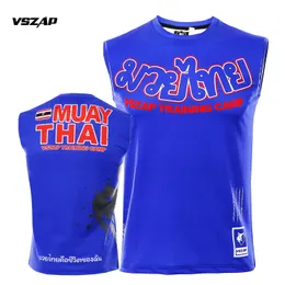 MMA Muay Thai Training Boxing Gymnasium Gym Quick drying Sleeveless Cycling Top Fighting Short Sleeve Comprehensive Fighting