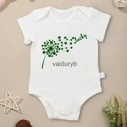 Rompers Dandelion Clover Baby Girl Estetic Clothes Creative New Onesie 0-24 månader kort ärm