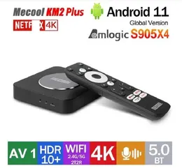 Box Mecool KM2 Plus Android 11.0 TV Box 4K Amlogic S905X4B 2GB 16GB 듀얼 WiFi BT SPDIF Multistreamer HDR 홈 미디어 플레이어 세트 B