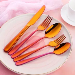 304 Rostfritt stål Flatware Set Knife Fork Spoon High Grade servis Party Fashion Cotestar Set Dining Appliance 240113