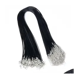 100 pcs/lot 1.5mm 2mm wax wax black snake snklace string string سلسلة سلك الحبل لتصنيع المجوهر