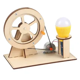 Générateur de main en bois enfants jouet scientifique drôle STEM technologie Gadget Kit de physique jouets éducatifs pour enfants jouet d'apprentissage 240112