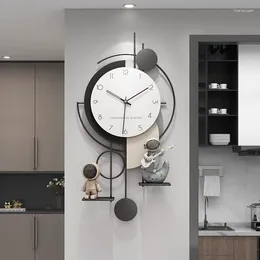 Wall Clocks Luxury Battery Clock Nordic Quiet Minimalism Originality Large Fashion Metal Home Rorloge Living Room Decoration