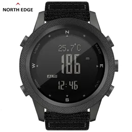 North Edge Apache Men 디지털 시계 야외 스포츠 달리기 수영 스포츠 시계 고도계 기압계 나침반 WR50m 240112