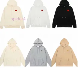 Kapüşonlu erkek ve kadın tasarımcılar paris kapüşonlu yüksek kaliteli sweter işlemeli kırmızı aşk kış yuvarlak boyun jumper çift sweatshirts ph71h lxuj