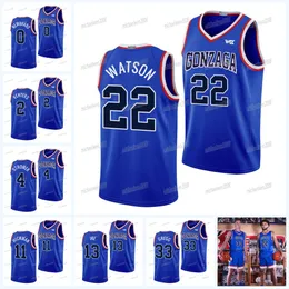 Gonzaga Bulldogs Uniformi del ritorno al passato degli anni '90 Maglia da basket Steele Venters Braden Huff Nolan Hickman Dusty Stromer Anton Watson Joe Few Colby Brooks