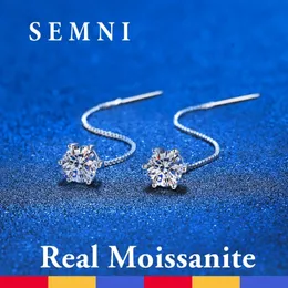 Semni Wholesale 1020ct D Color Tassel Classic Drop Earrings for Women Lab Diamond S925 Sterling Silver Gold Plated 240112