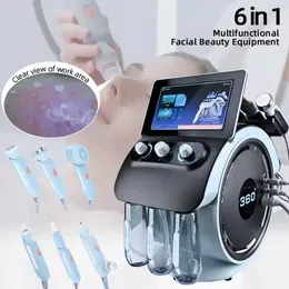 NewestDeep Cleansing 6 in 1 H2O2 Hydro Therapy Facial Device Visible Hydra Dermabrasion Machine Oxygen Jet Hydro Rejuvenation Microdermabrasion Facial