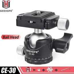 Tillbehör lågprofilstativhuvud Geehope CE30 360 ° Panorama Metal Ballhead för DSLR -kamera med ARCA Swiss Plate 1/4 "Skruvbelastning 5 kg