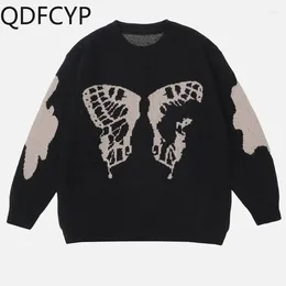 Women's Sweaters Womens Sweater Autumn Winter Fashion High Street Over Size Knitted Tops Casual Loose Vintage Printing Pullovers Women 2024