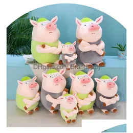 Animal Cross P Pig Estatua 40/55/65/80 cm Hy Wy Toy Piggy Stuff Almohada Regalo de Navidad Muñeca suave Juguetes para niños Puntada Dibujos animados Entrega de gota Dhayk