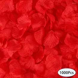 Kwiaty dekoracyjne 1000 romantyczne kolorowe jedwabne płatki róży dekoracja imprezy Fałszywe sztuczne materiały ślubne